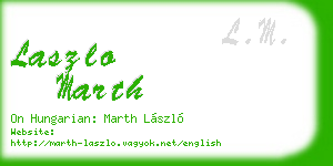 laszlo marth business card