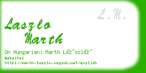 laszlo marth business card